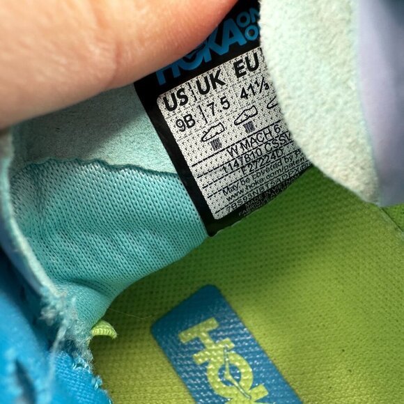 Hoka One One Mach 6 Women Size 9B hoka 1147810 CSSW Cloudless Waterpark Shoes - Picture 10 of 11